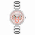 Titan 2480SM05 Purple Quartz Multifunction Pink Dial Silver Stainless Steel Watch for Women 35mm