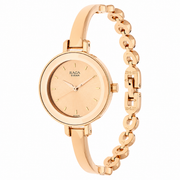 Titan 2575WM01 Raga Viva Rose Gold Dial Quartz Analog Metal Strap Watch for Women 28.4mm