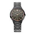 Titan 2588NM01 Workwear Anthracite Dial Quartz Analog Watch with Day & Date Black Stainless Steel Strap for Women 36mm