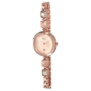 Titan 2606WM01 Raga Viva rose gold dial quartz analog watch with rose gold metal strap for women 28mm