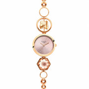 Titan 2606WM09 Pink Dial Rose Gold Metal Strap Watch for Women