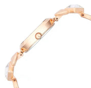 Titan 2606WM10 women's watch with pink round dial and rose gold metal strap