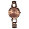 Titan 2642QM01 Raga Viva rose gold dial quartz analog watch with date and brown metal strap for women 31mm