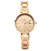 Titan 2642WM01 Raga Viva rose gold dial quartz analog watch with date and metal strap for women 31mm