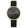 Titan 2654QL01 Edge Velora Black Dial Quartz Analog Two-Tone Leather Strap Watch for Women 34.5mm