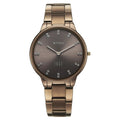 Titan 2734QM05 Edge Velora Brown Dial Quartz Analog Brown Stainless Steel Strap Watch for Women 34.5mm