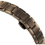 Titan 2734QM05 Women's Brown Stainless Steel Watch with Press-Button Clasp