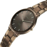 Titan 2734QM05 Velora Women's Watch with Brown Solid-Link Stainless Steel Strap