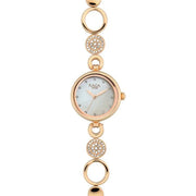 Titan 311WM05 Mother of Pearl Dial Rose Gold Metal Strap Watch for Women