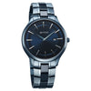 Titan 90142QD01 Slim Ceramic Fusion blue dial men's multifunction watch