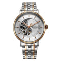 Titan 90222KM01 Yin Yang Skeletal Automatic Silver Dial Watch with Silver & Rose Gold Stainless Steel Strap for Men 42mm