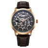 Titan 90223WL01 Phoenix skeletal automatic watch with grey dial and brown leather strap