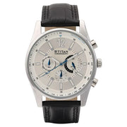 Titan 9322SL02 Silver Dial Men's Quartz Chronograph Watch