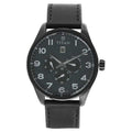 Titan 9483NL02 Grey Dial Quartz Analog Watch with Black Leather Strap for Men 45mm