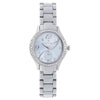 Titan 95024SM01 silver dial quartz analog watch with silver stainless steel strap for women 32mm
