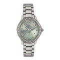 Titan 95024SM03 Green Dial Quartz Analog Watch with Silver Stainless Steel Strap for Women 30mm