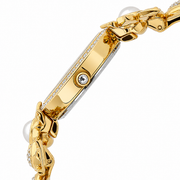 Titan 95043YM01 Mother of Pearl Dial Golden Metal Strap Watch for Women