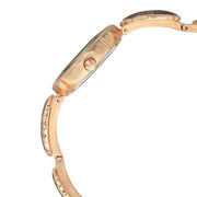 Titan 95096KM01 Brown Dial Rose Gold Metal Strap Watch for Women