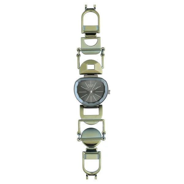 Titan 95119QM01 Raga Facets Gunmetal Dial Quartz Analog Stainless Steel Strap Watch for Women 22mm