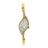 Titan 9710YM01 Raga white dial quartz analog watch with golden metal strap for women 17mm
