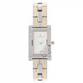 Titan 9716KM01 Silver Dial Quartz Analog Watch with Two-Tone Metal Strap for Women 20mm