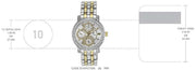 Titan 9743BM01 round quartz analog watch with silver dial, two-tone strap and jewellery clasp