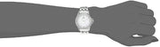 Titan 9798SM02 women's watch with silver metal strap, white round dial and stone-studded markers