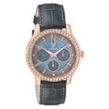 Titan 9956WL03 Mother of Pearl Dial Quartz Analog Watch with Black Leather Strap for Women 38mm