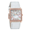 Titan 9961WL01 mother of pearl dial quartz analog watch with date and white leather strap for women 30mm