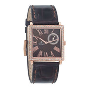 Titan 9961WL02 Raga Brown Dial Quartz Analog Watch with Date Black Leather Strap for Women 30mm