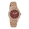 Titan 9968WM01J Multifunction Maroon Dial Quartz Rose Gold Stainless Steel Watch for Women 36mm