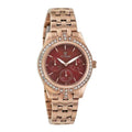 Titan 9968WM01J Multifunction Maroon Dial Quartz Rose Gold Stainless Steel Watch for Women 36mm