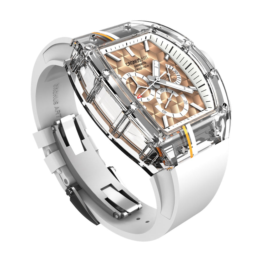 CM001-10C Men's Crystal Case Automatic Watch 42mm