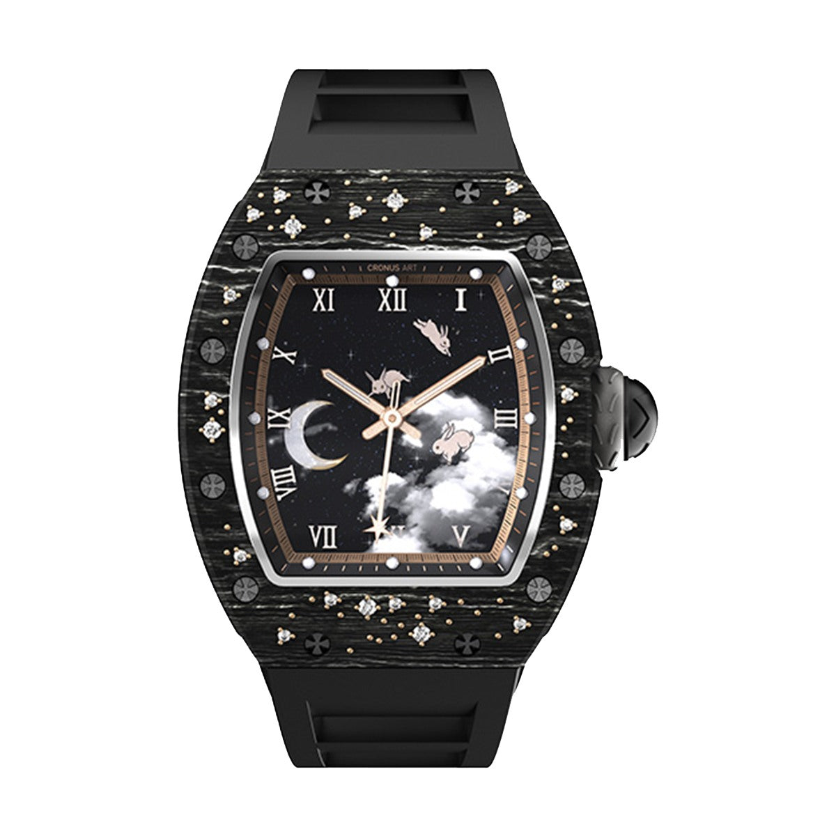 C29.CF.BK Men's Crystal Case Automatic Watch 42mm