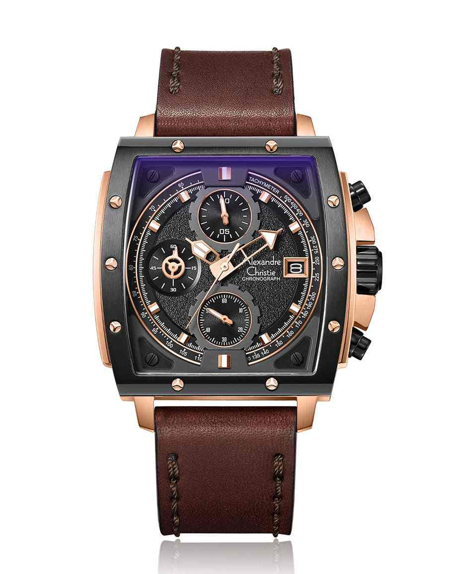 Alexandre Christie 6376MCLBRBA Men's Chronograph Quartz Watch 44mm