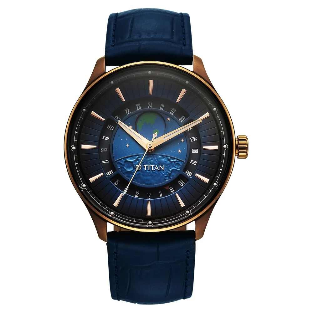Titan Stellar 1890QL01 Men's Quartz Watch 43mm