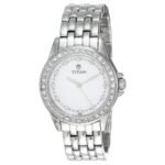 Titan 9798SM02 Purple Analog White Dial Women's Watch