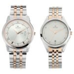 Titan 17742565KM01 Bandhan Silver White Dial Stainless Steel Pair Watches
